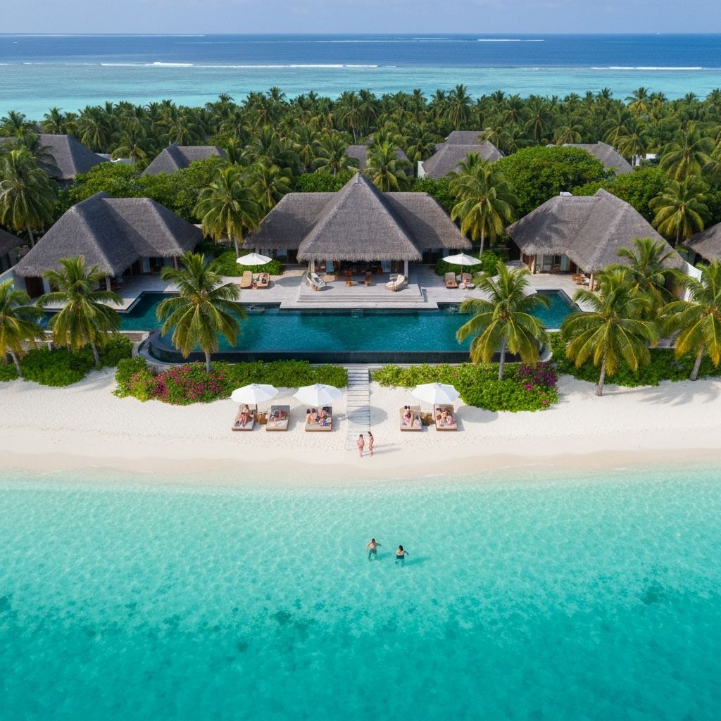 Resort tropical junto al mar